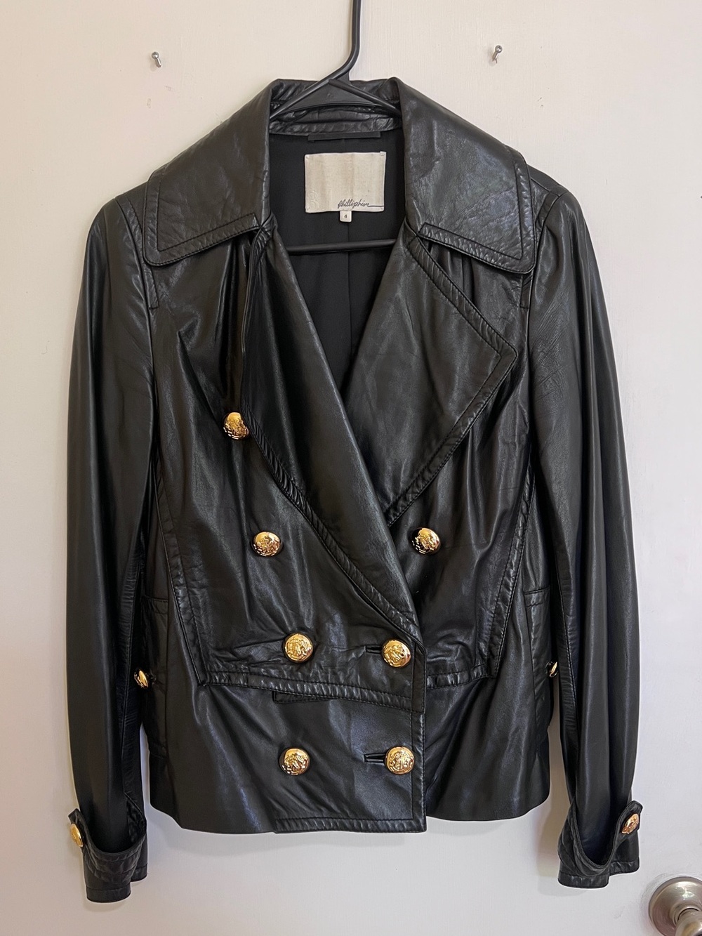 3.1 Phillip Lim Black Women's Lamb Leather Jacket